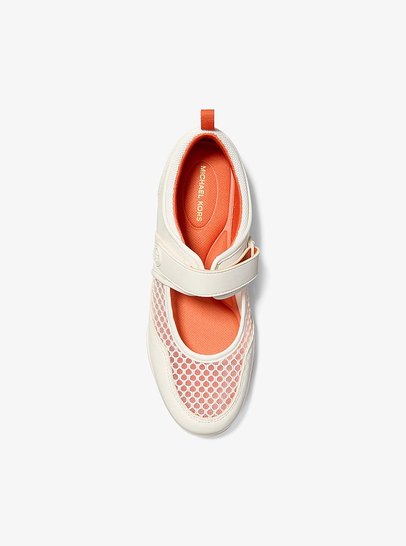Sneaker Kyler modello Mary Jane in PANNA | Michael Kors