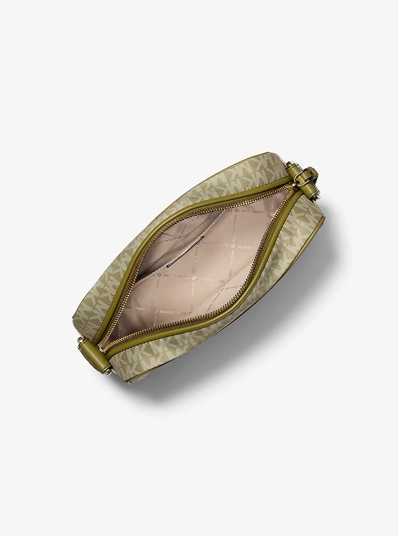 Jet Set Large Signature Logo Crossbody Bag in PISTACHIO | Michael Kors