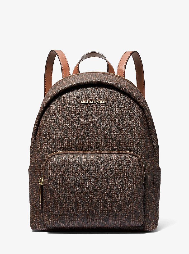 Erin Medium Signature Logo Backpack in BROWN/LUGGAGE | Michael Kors