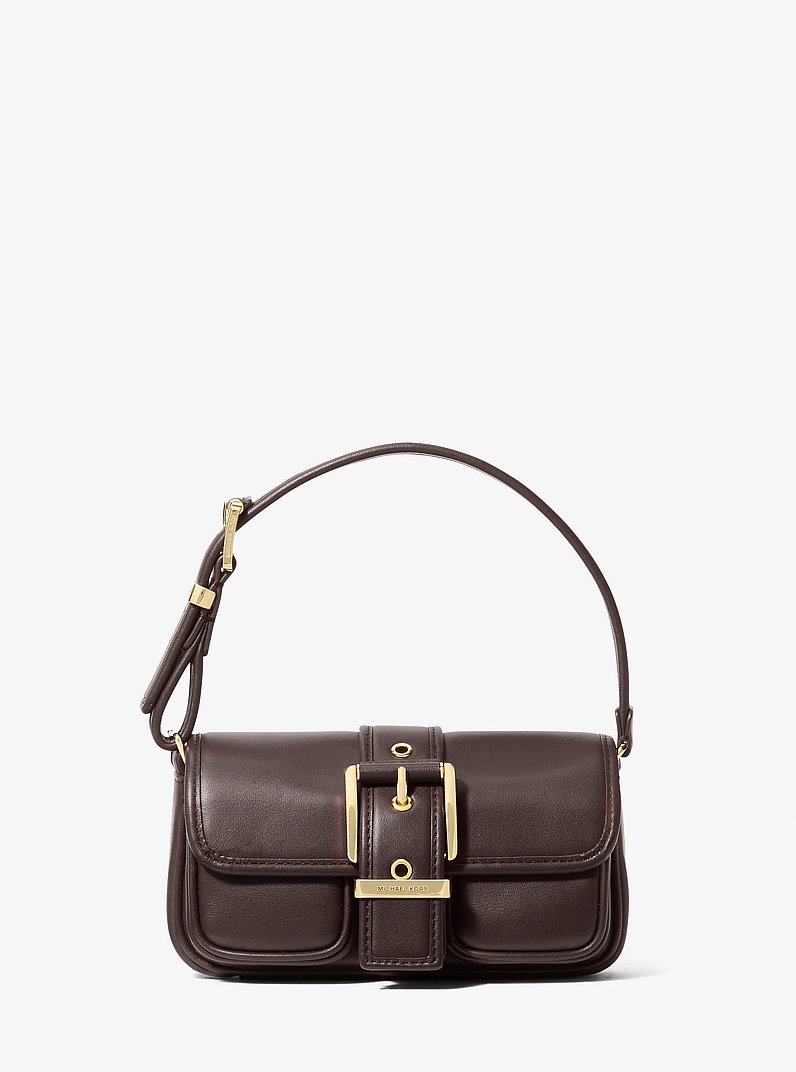 Colby Extra-Small Leather Shoulder Bag in CHOCOLATE - Sale