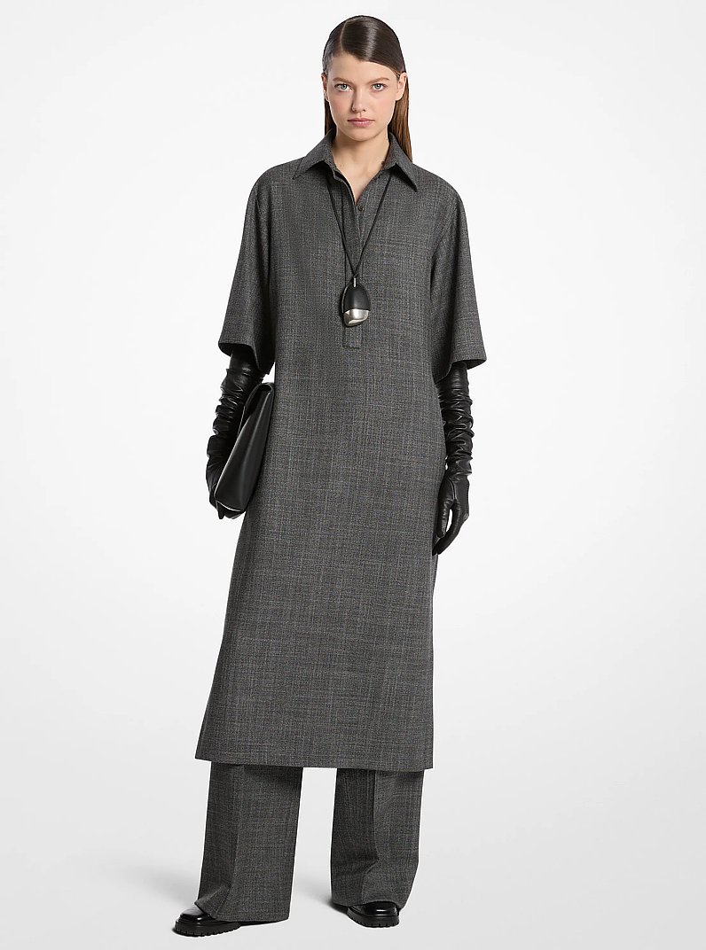Wool and Silk Jasp&eacute; Tunic Dress