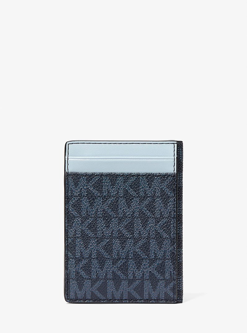 Cooper Large Signature Logo Folio Bi-Fold Wallet in ADMIRL MULTI | Michael Kors