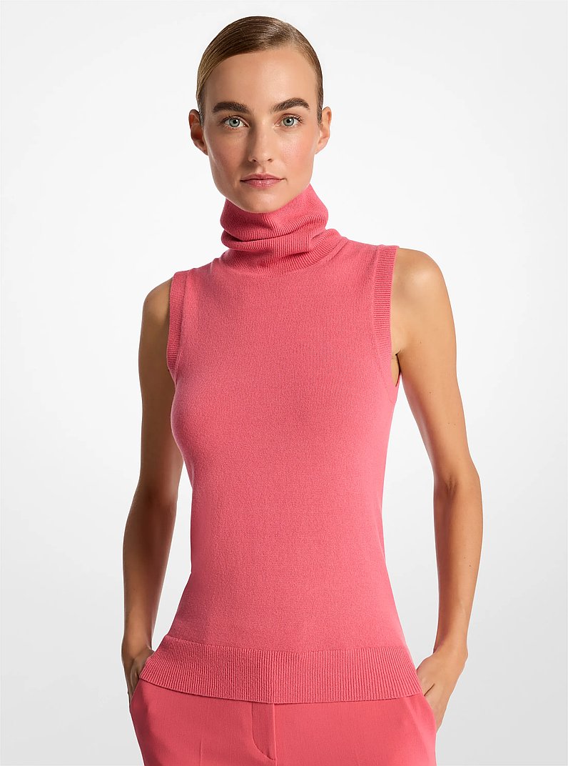 Cashmere Sleeveless Turtleneck in ROSEWOOD | Michael Kors [ZA]