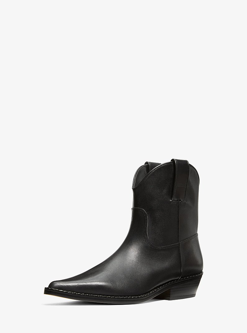 Noemie Leather Boot in BLACK | Michael Kors