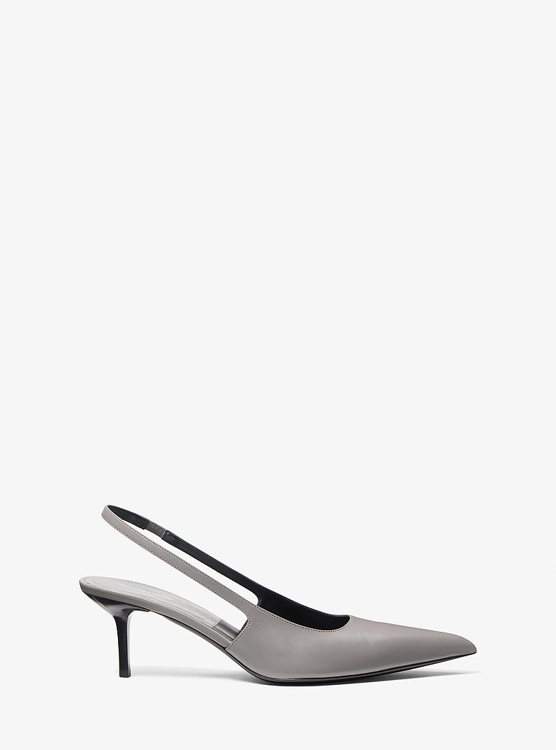 Zapato de sal&oacute;n abierto Emma de piel in PIZARRA | Michael Kors