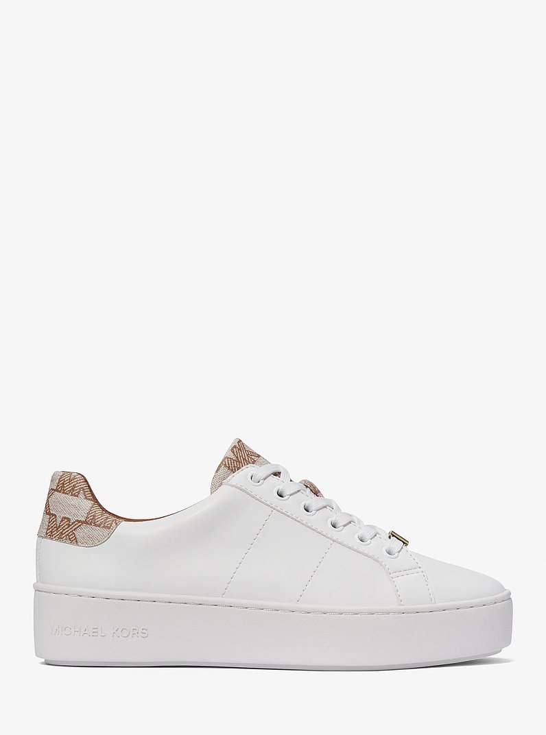 Poppy Logo Trim Sneaker in LT CREAM | Michael Kors