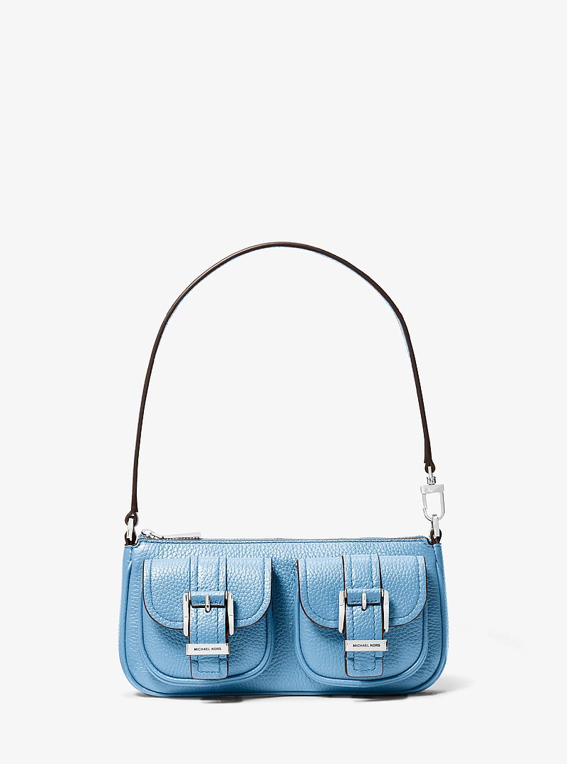 Pochette Zoe Small aus gekrispeltem Leder in CHAMBRAY | Michael Kors