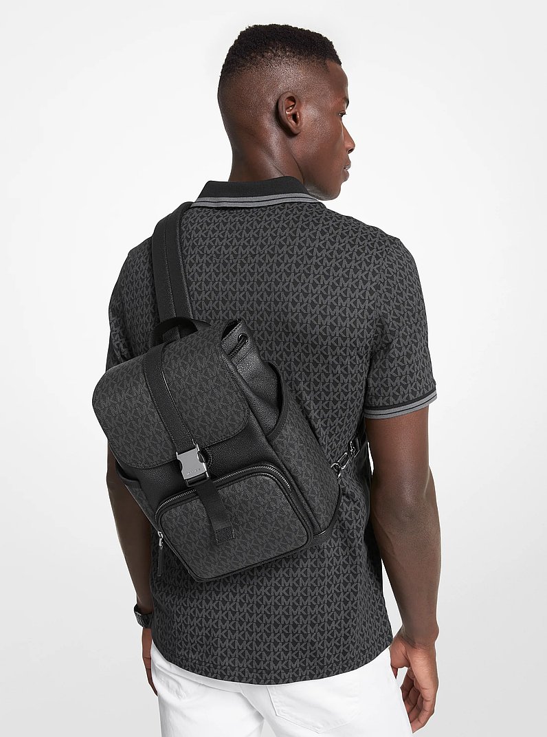 Cooper Logo Sling Pack in BLACK | Michael Kors