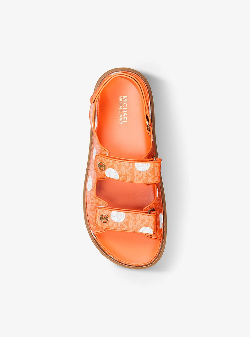 Holland Polka Dot Signature Logo Sandal in RED CLAY | Michael Kors