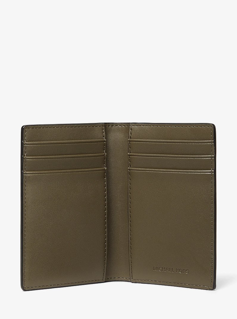 Cooper Ombr&eacute; Signature Logo Folding Card Case in OLIVE COMBO | Michael Kors