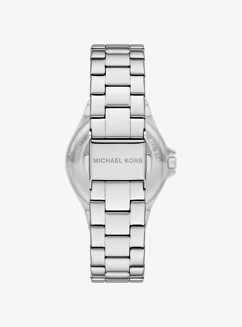 Mini Lennox Pav&eacute; Silver-Tone Watch in SILVER | Michael Kors