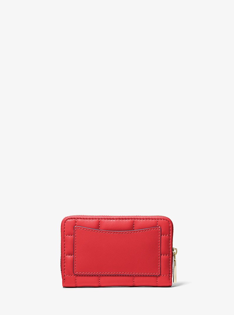 Small Quilted Leather Wallet in LACQUER RED | Michael Kors