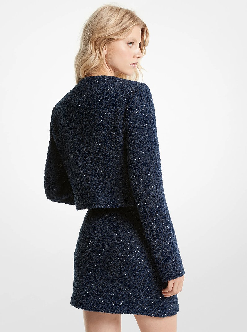 Chaqueta de tweed metalizado