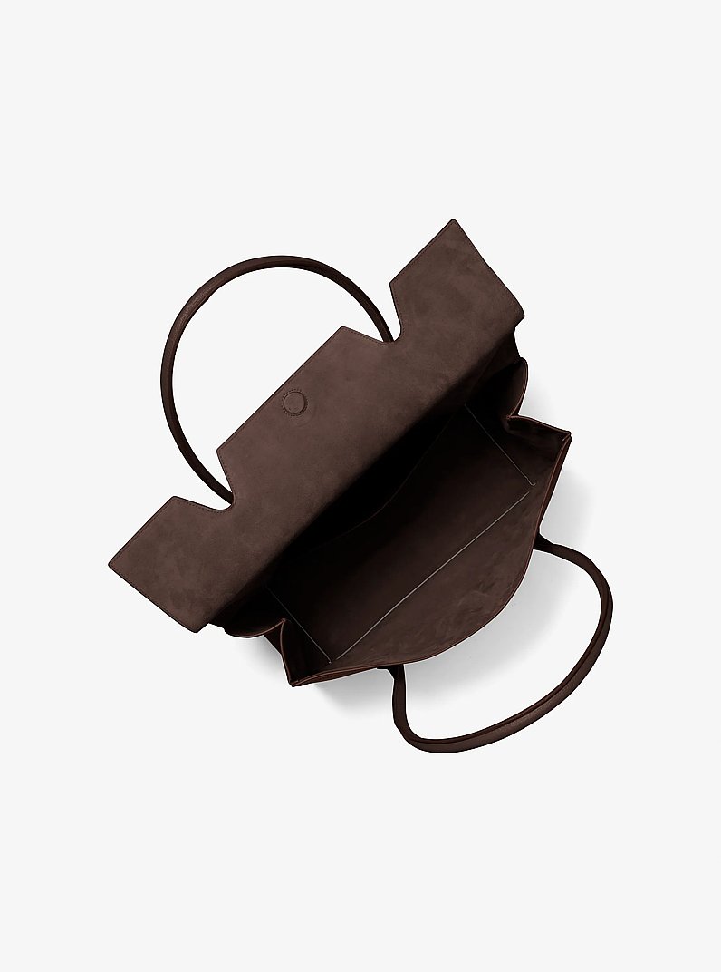 Natasha Large Leather Satchel in CHOCOLATE | Michael Kors