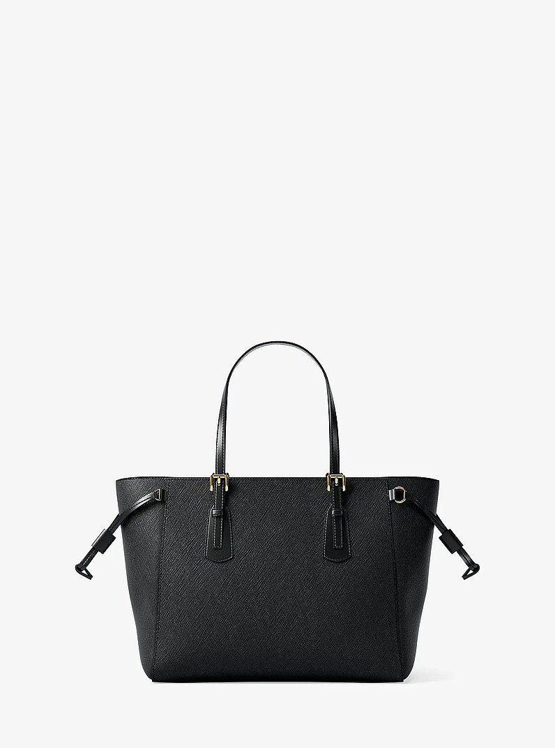 Voyager Extra-Small Saffiano Leather Convertible Crossbody Bag in BLACK | Michael Kors