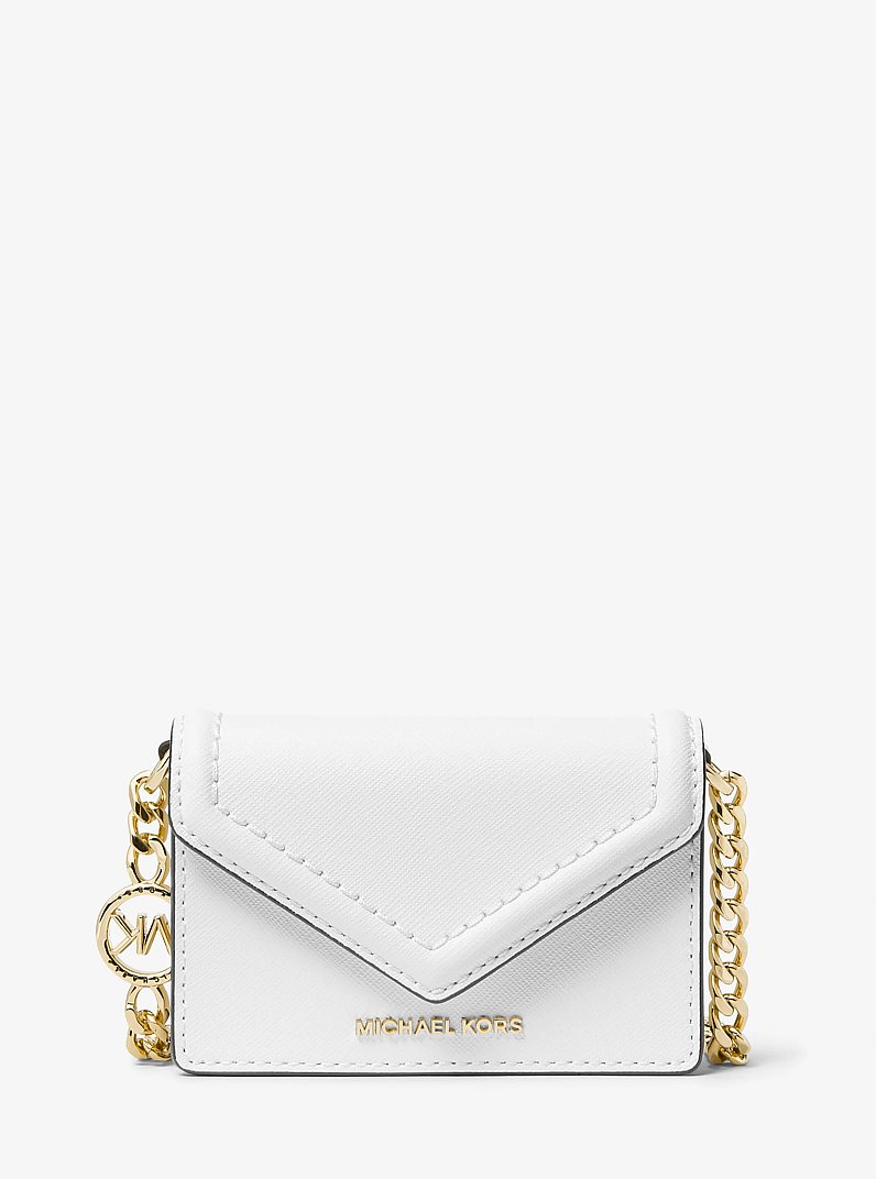 Jet Set Small Saffiano Leather Envelope Crossbody Bag