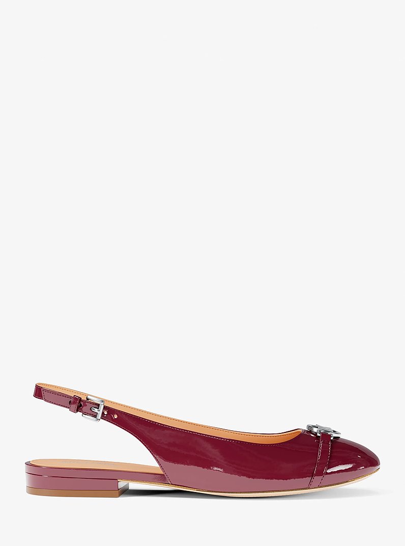 Chaussure plate &agrave; bride arri&egrave;re Dori vernie in BORDEAUX | Michael Kors