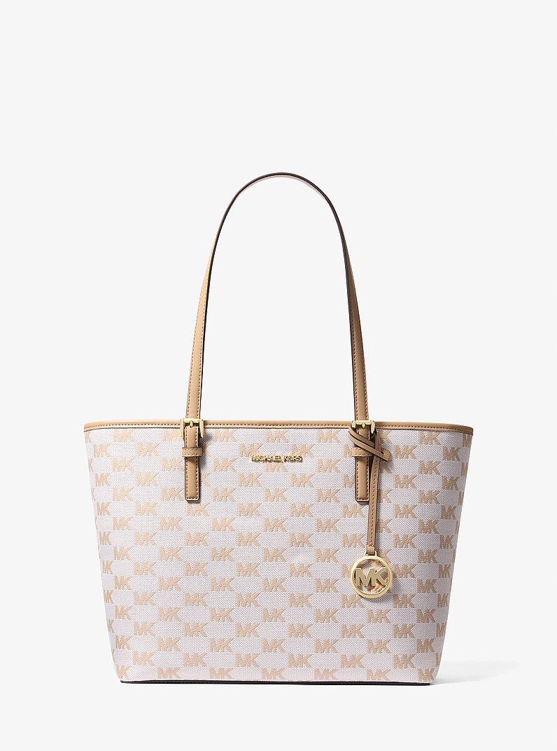 Shopper Jet Set Medium aus Jacquard mit Logomuster in KHAKI | Michael Kors