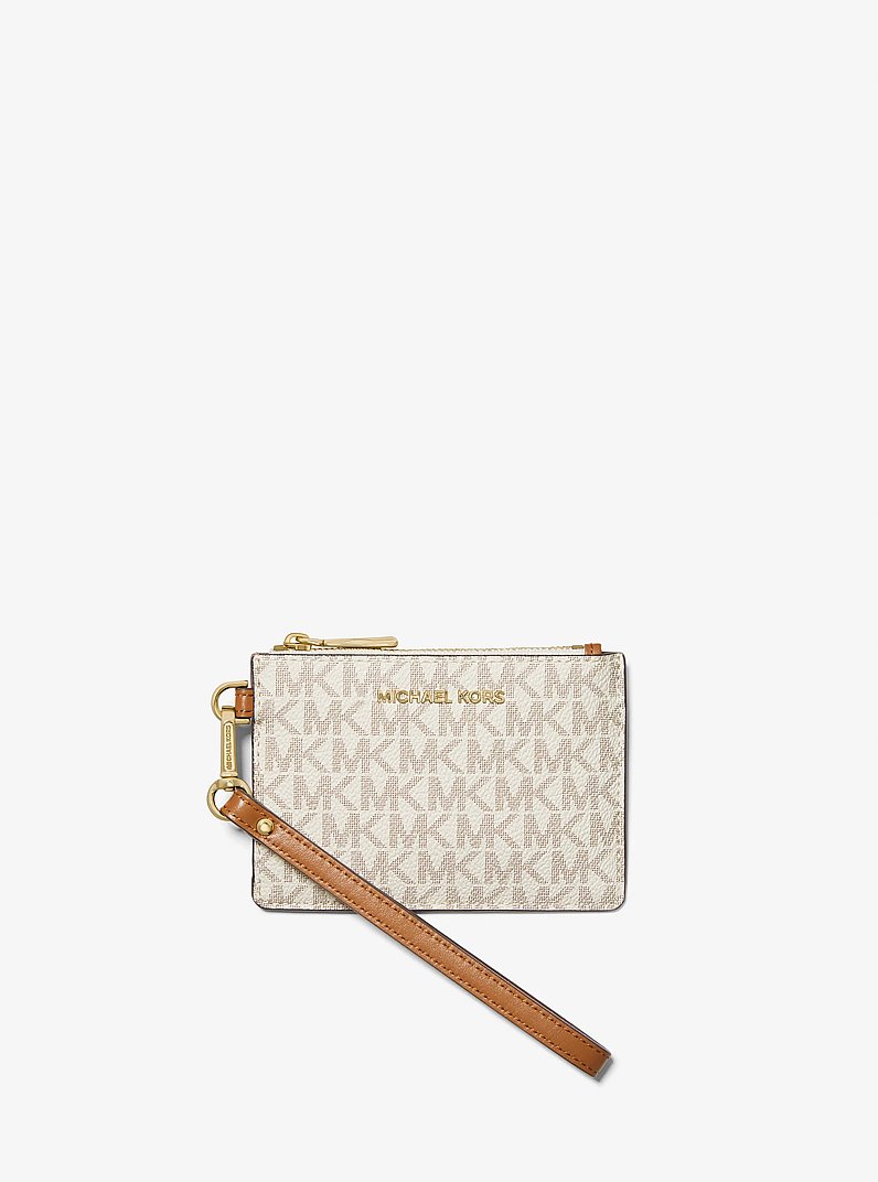 Petit porte-monnaie &agrave; dragonne &agrave; logo in VANILLE | Michael Kors