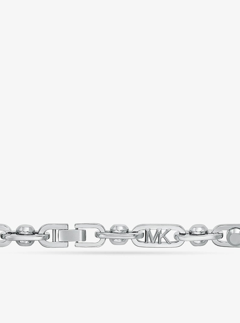 Collana Astor con maglie a catena grande in ottone placcato in metallo prezioso in ARGENTO | Michael Kors