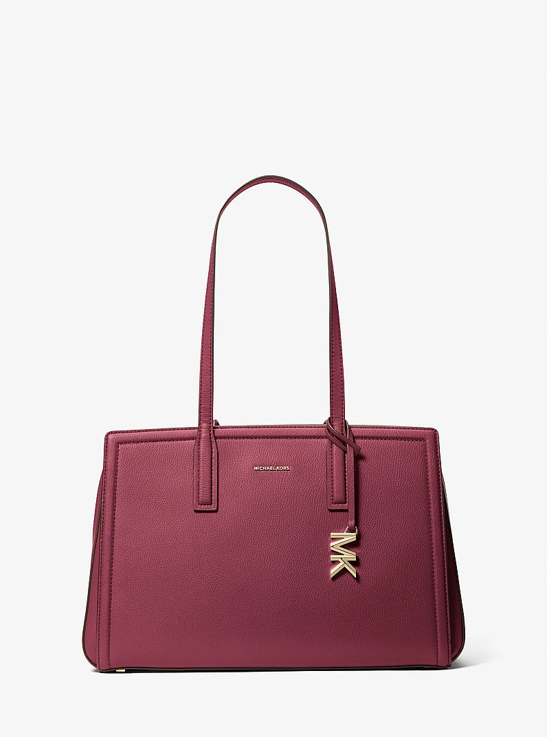 Bolso tote Laila mediano de piel in MORA | Michael Kors