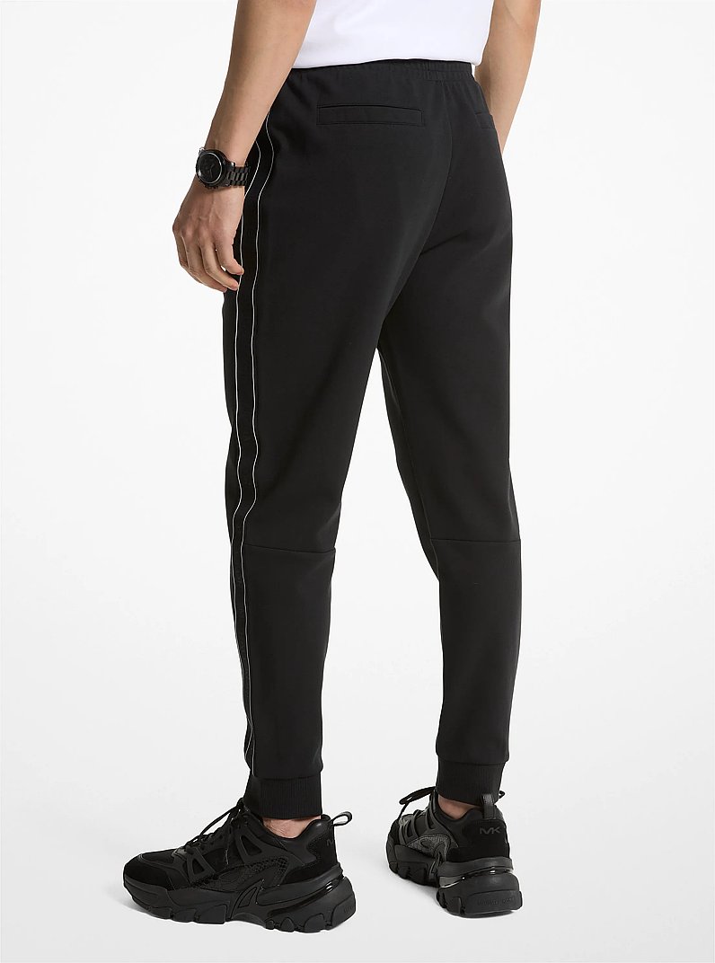 Logo Tape Cotton Blend Jogger in BLACK | Michael Kors