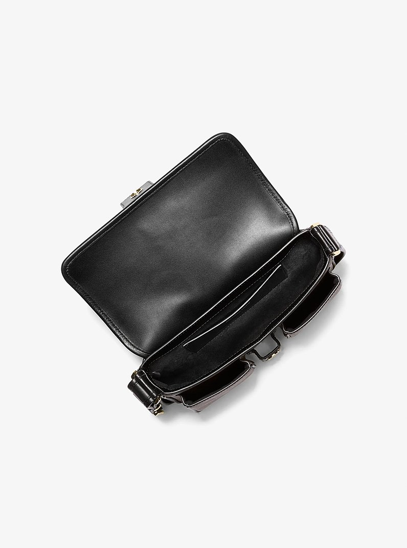 Colby Medium Empire Monogram Shoulder Bag in BROWN/BLK | Michael Kors