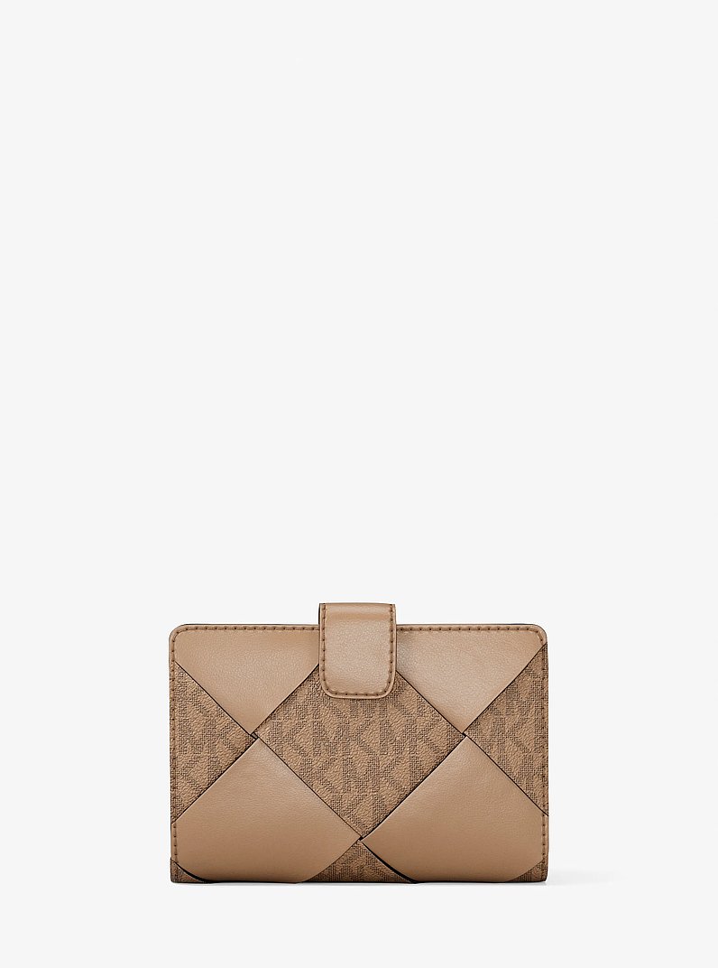 Portafoglio Jet Set Travel medio con stampa logo in CAMMELLO | Michael Kors