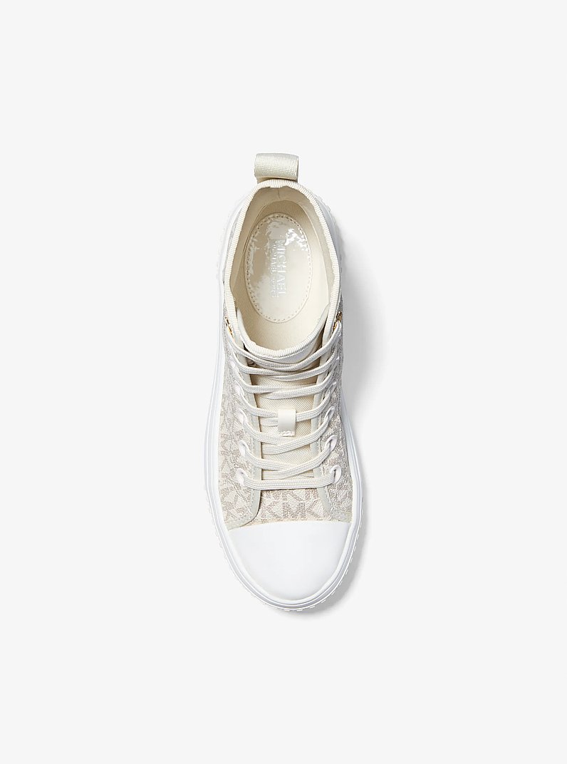 Zapatilla Gertie de corte alto con logotipo de la marca in VAINILLA | Michael Kors
