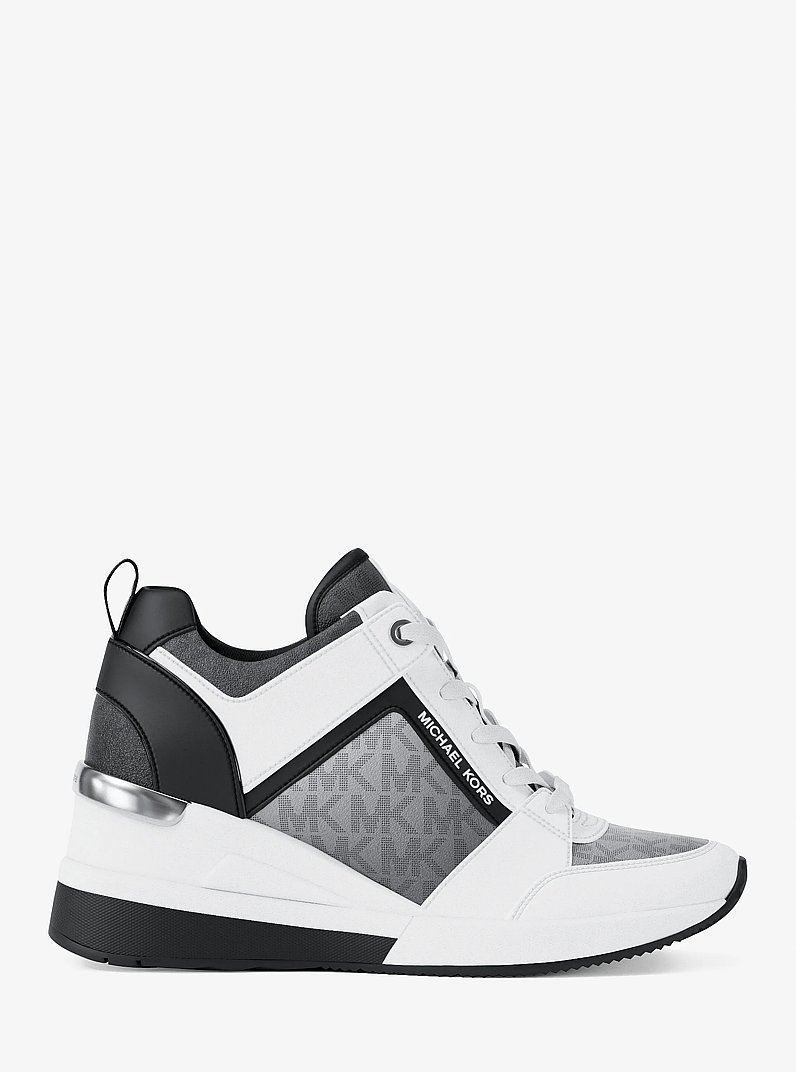 Zapatilla deportiva Georgie con nuestro logotipo exclusivo y efecto ombr&eacute; in NEGRO COMBINADO | Michael Kors