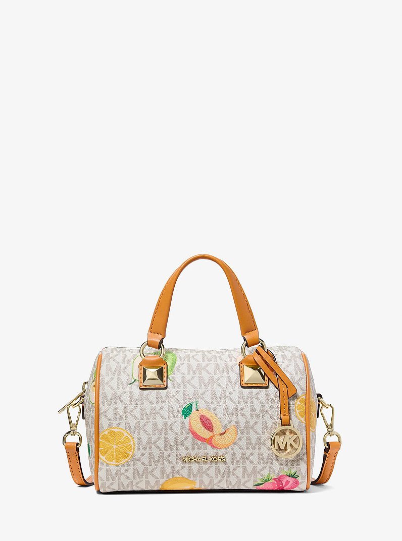 Grayson Small Printed Signature Logo Duffel Crossbody Bag in RAD