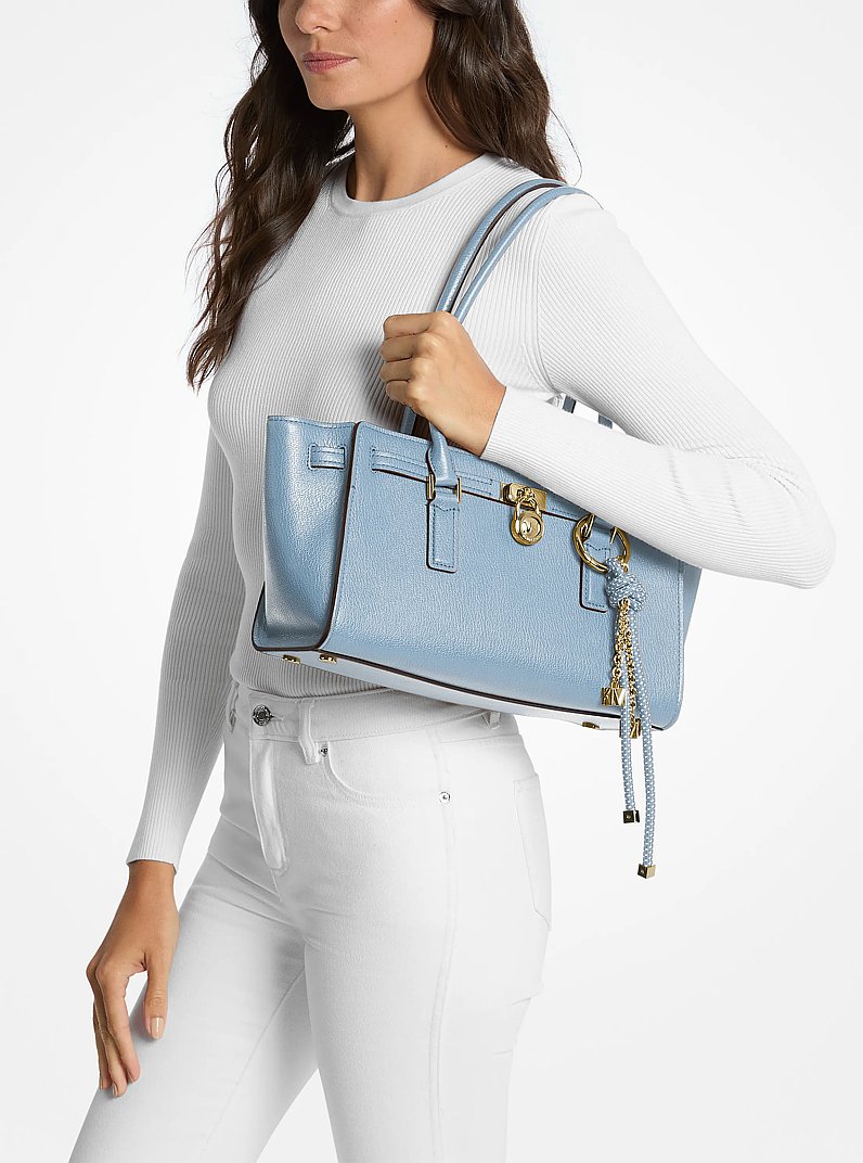 Hamilton Moderne Small Leather Satchel in CHAMBRAY | Michael Kors