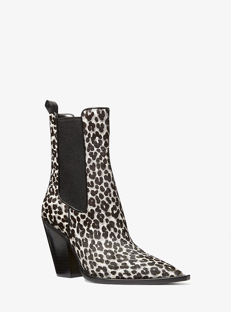 Leni Leopard Print Calf Hair Boot