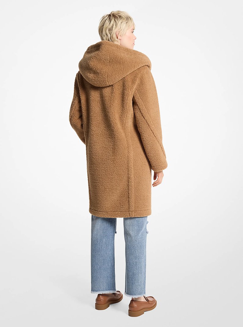 【camel】teddy lambswool coat Teddy Bear camel hair and silk coat in brown - Max Mara | Mytheresa