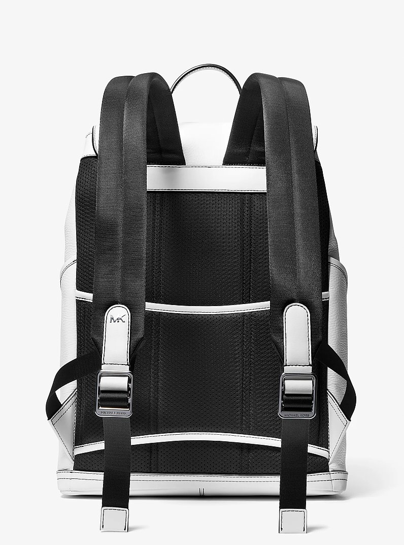 Sac &agrave; dos utilitaire Hudson en cuir grain&eacute; in BLANC &Eacute;CLATANT | Michael Kors