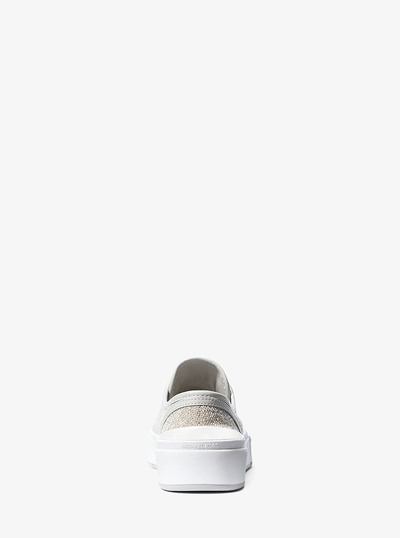 Jude Cotton Blend Sneaker in SILVER | Michael Kors