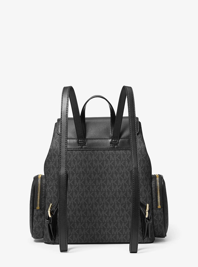 Jet Set Medium Logo Backpack in BLACK | Michael Kors