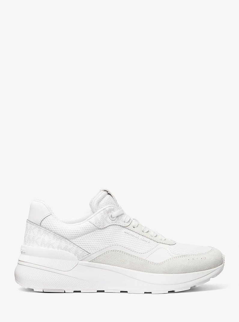 Trevor Mixed-Media Trainer in BRIGHT WHT | Michael Kors