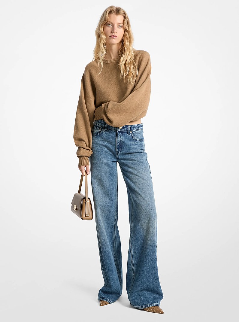 Denim Wide-Leg Jeans in UNION WASH | Michael Kors