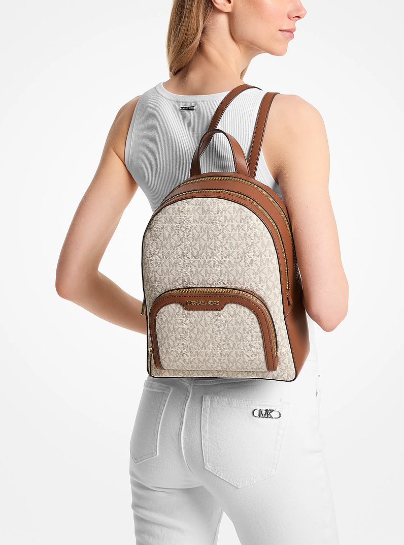 Jaycee Medium Logo Backpack in VANILLA | Michael Kors