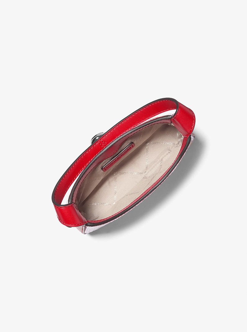 Lyra Extra-Small Signature Logo Crossbody Bag in BRIGHT RED | Michael Kors