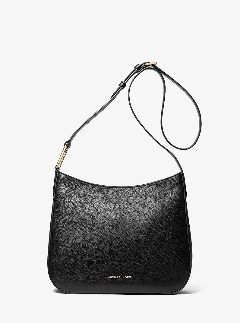 Kensington Large Pebbled Leather Crossbody Bag in BLACK | Michael Kors