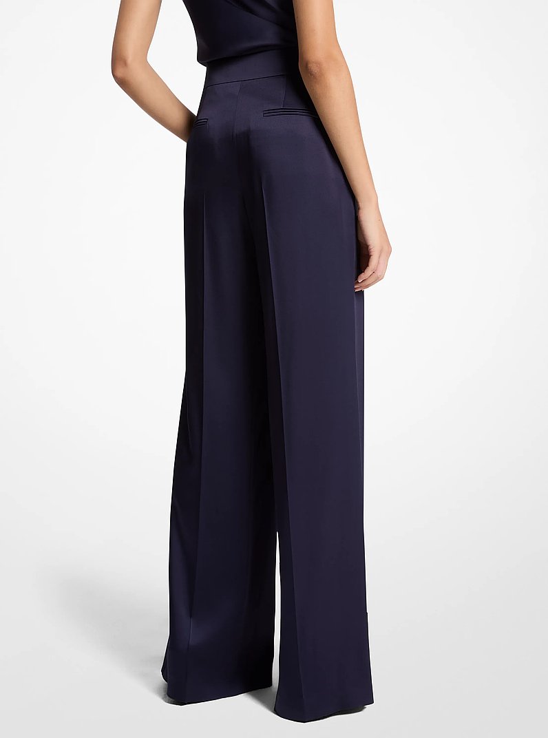 Double Faced Satin Charmeuse Pants in MARITIME | Michael Kors