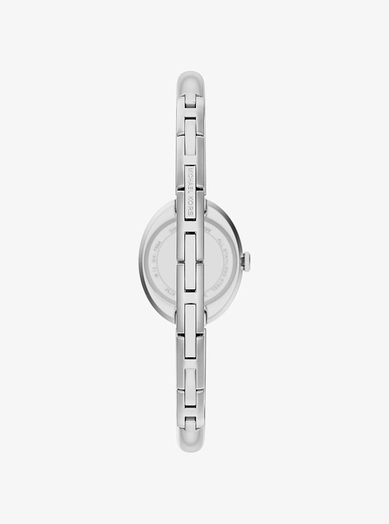 Petite Maude Rose Silver-Tone Bangle Watch in SILVER | Michael Kors