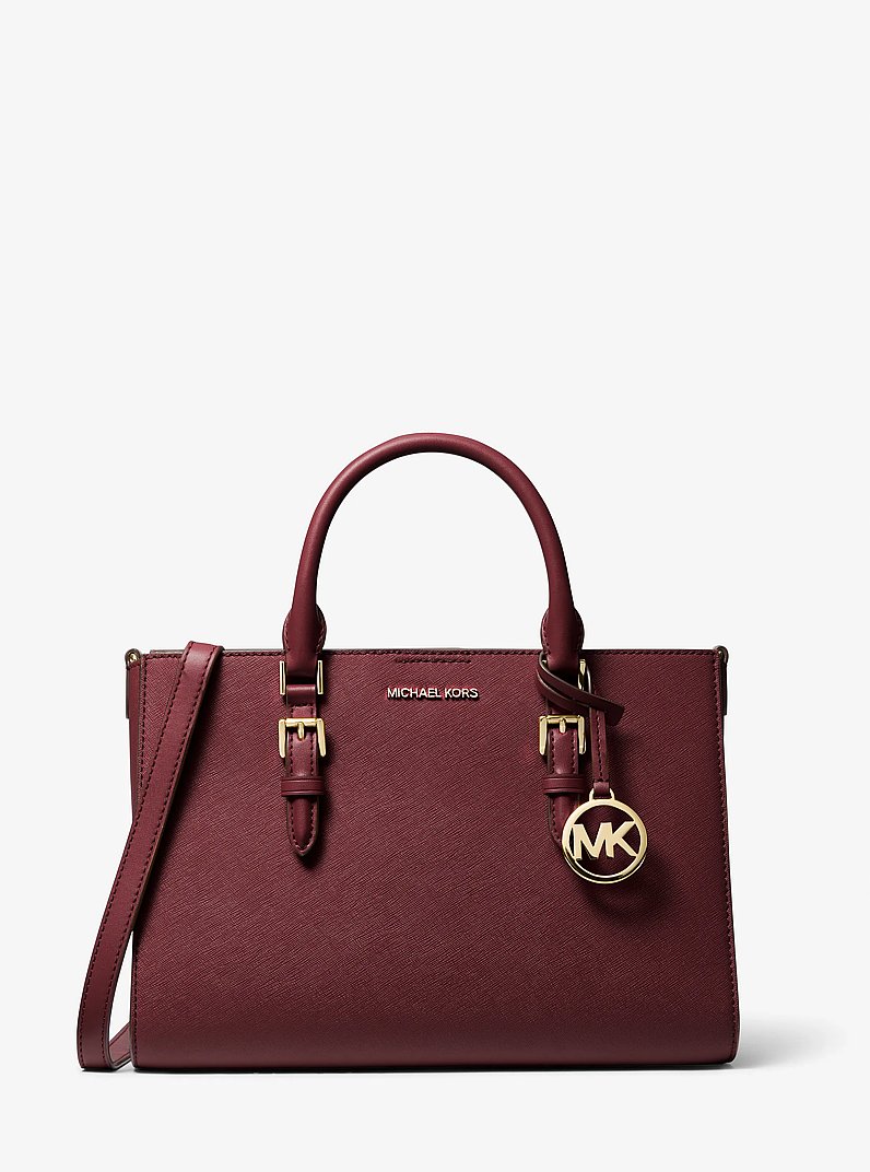 Bolso tote 2 en 1 Charlotte mediano de piel Saffiano