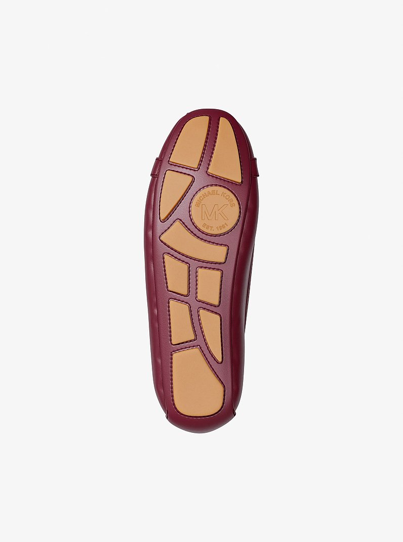 Fulton Leather Moccasin  in MAROON | Michael Kors