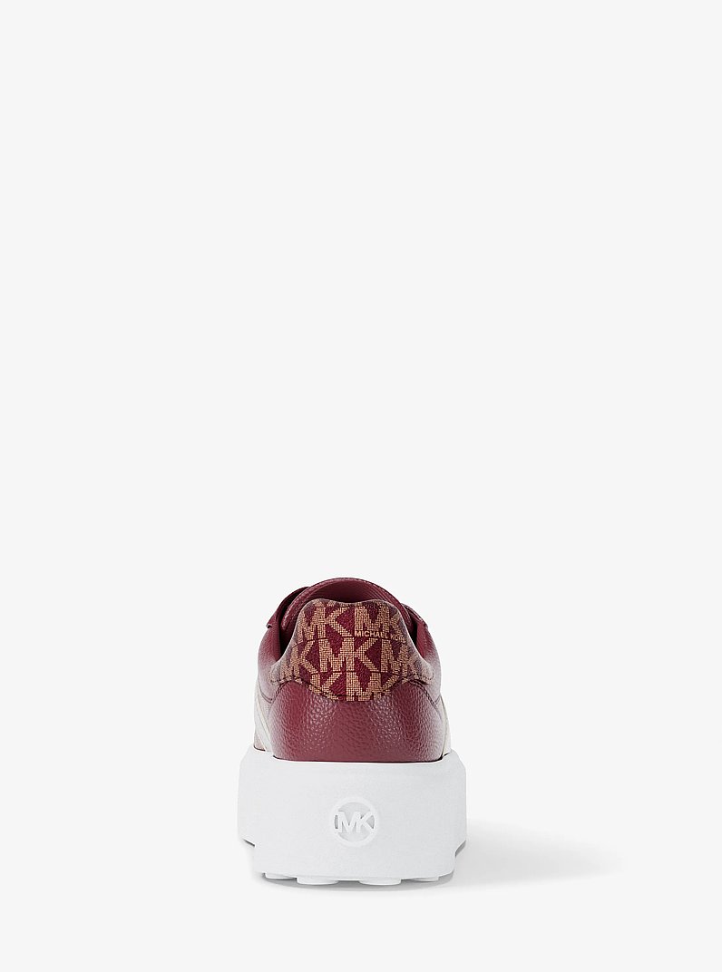 Romey Signature Logo Stripe Platform Sneaker in CHERRY | Michael Kors