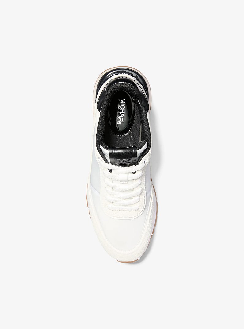 Nova Suede and Nylon Trainer in OPWHT MULTI | Michael Kors
