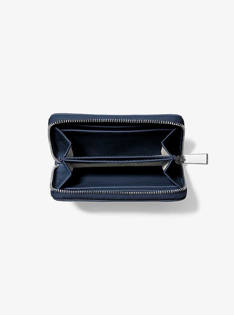 Small Quilted Leather Wallet in NAVY | Michael Kors