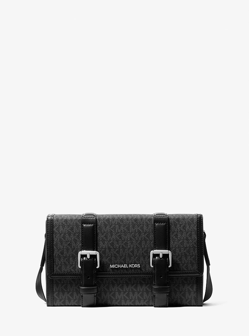 Cooper Signature Logo Trunk Crossbody Bag in BLACK | Michael Kors